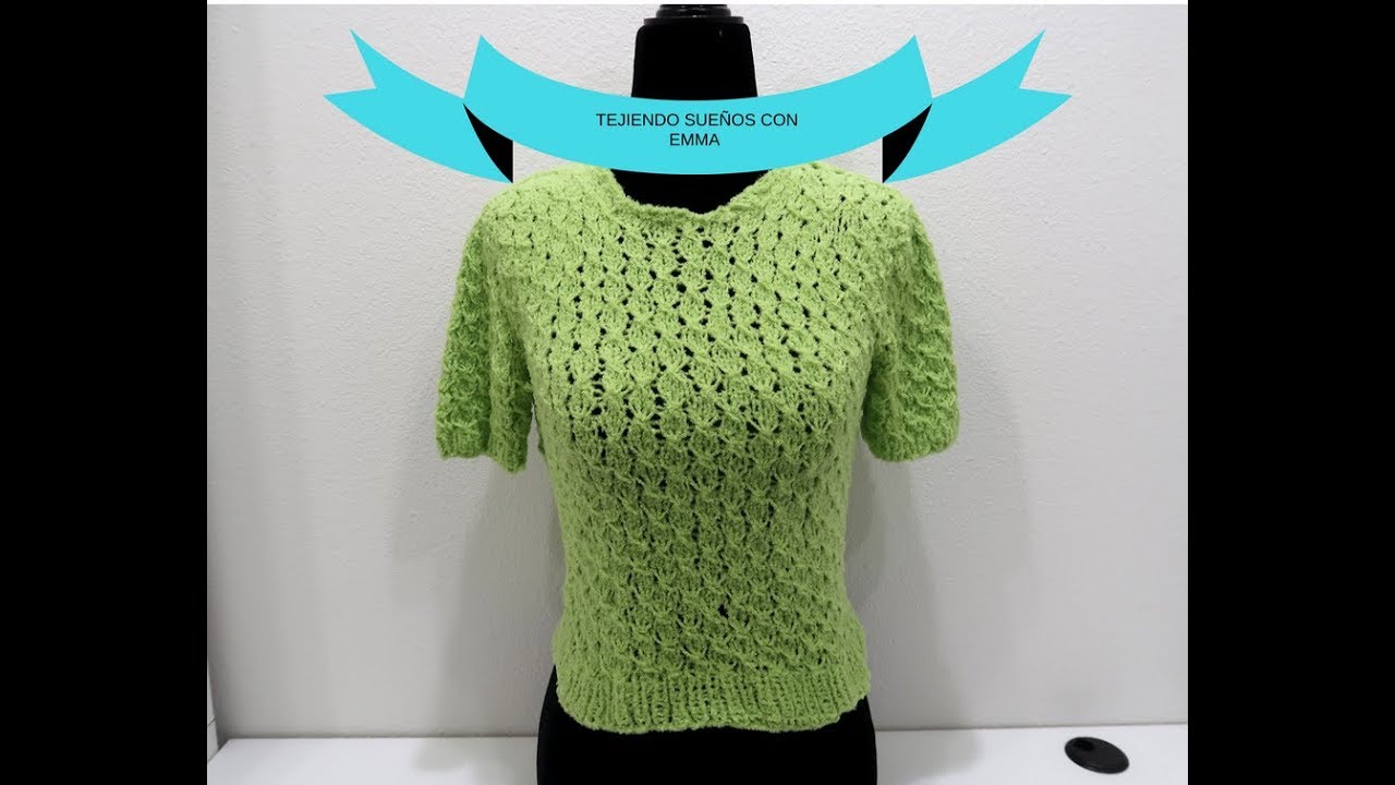 Como hacer una Blusa en dos agujas con punto de lluvia de  estrellas  paso a paso