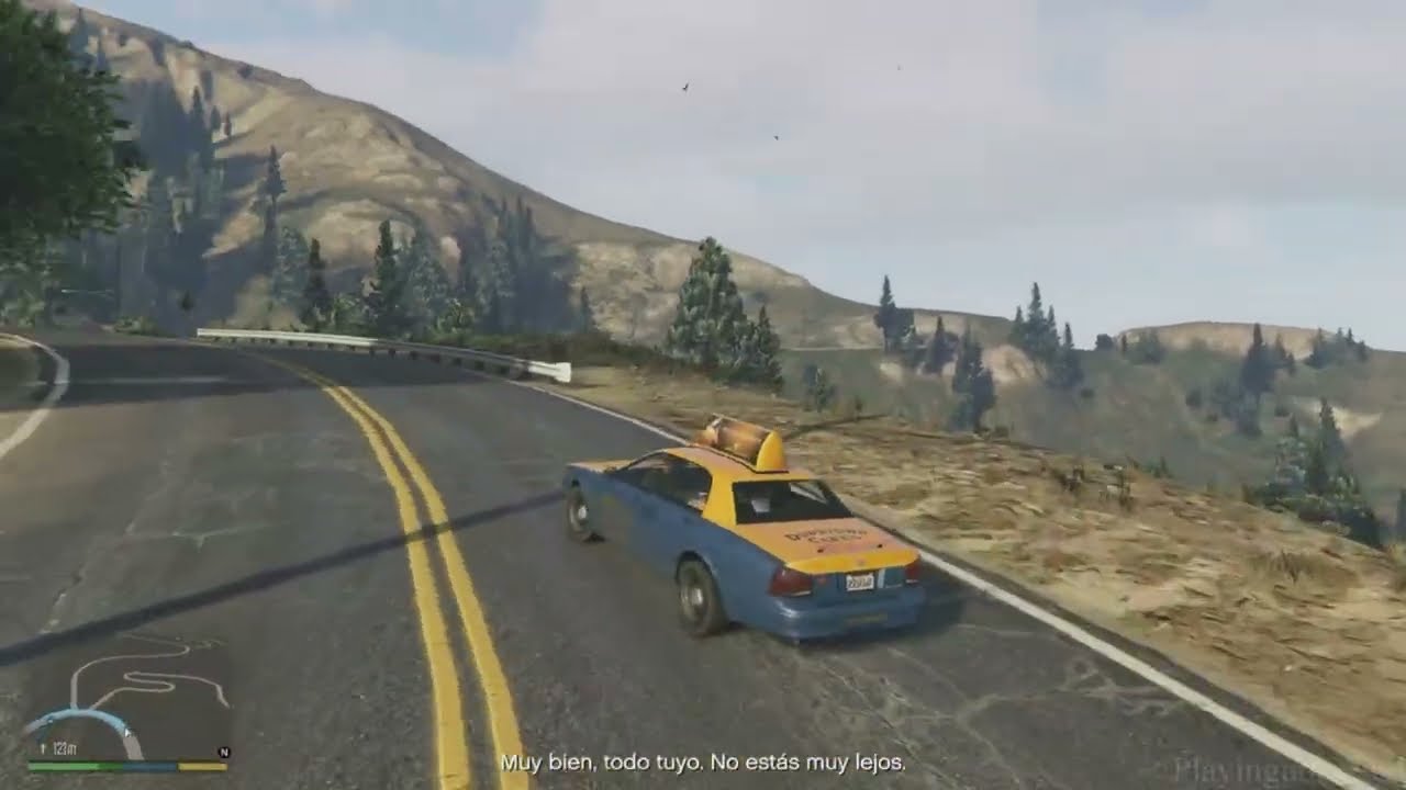 Trabajando como Taxista en GTA V 65# [PS4].