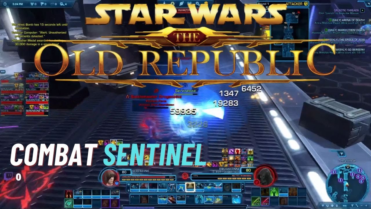 SWTOR PvP Voidstar Win Combat Sentinel enemy Jugg was squishy 