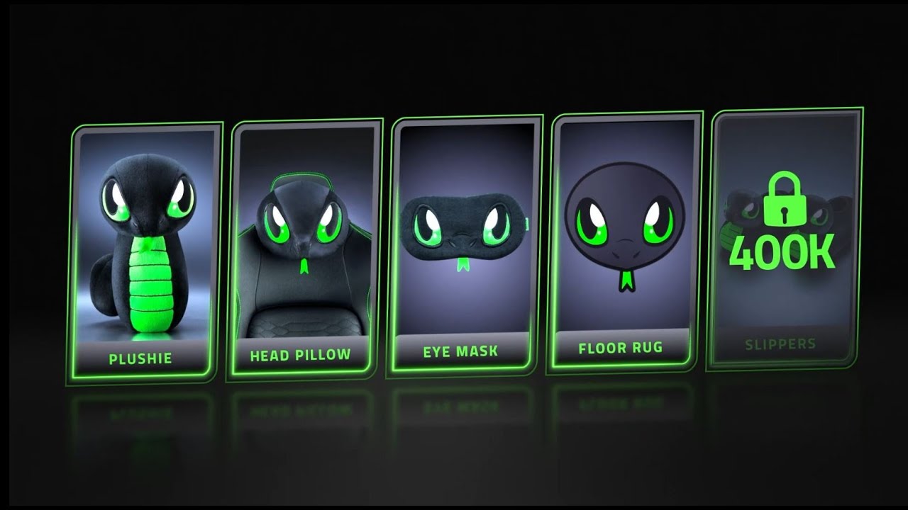 Razer Sneki Snek Eye Mask & Razer Sneki Snek Floor Rug