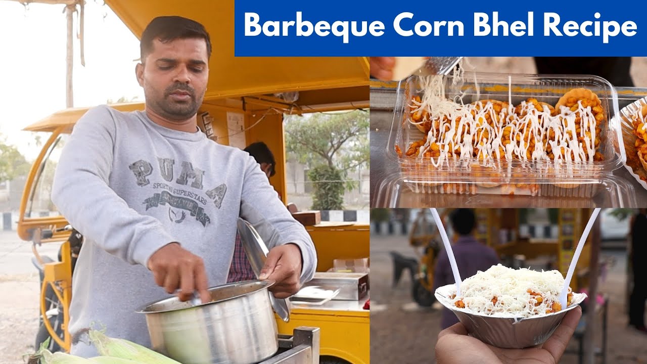 First Barbeque Style Corn Bhel Recipe 😍 | Indian Street Food | #video  #suratupdates #indianfood