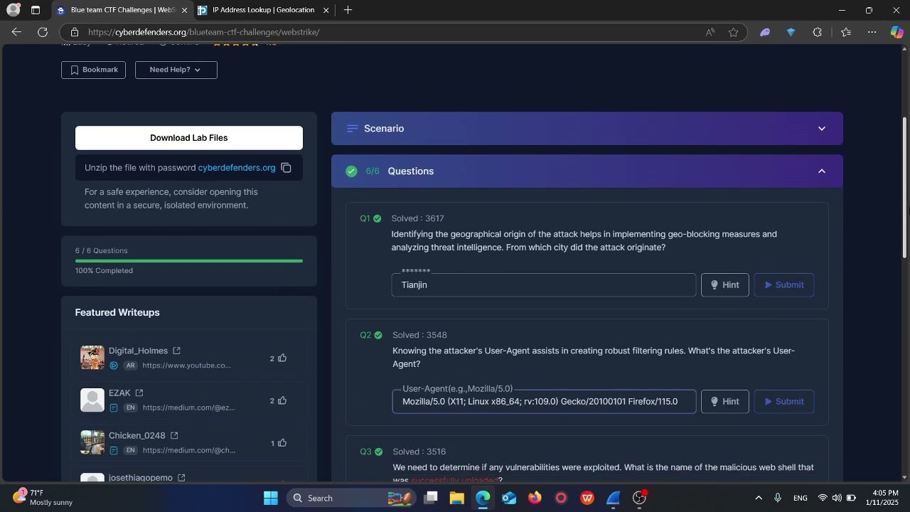 Webstrike Lab - Cyberdefenders
