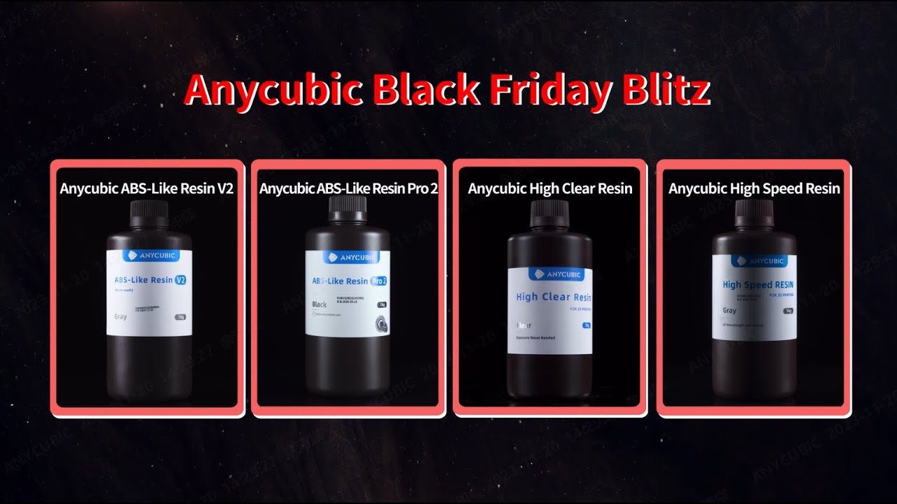 Black Friday blitz! A guide video to learn all latest resin of Anycubic in 2023.