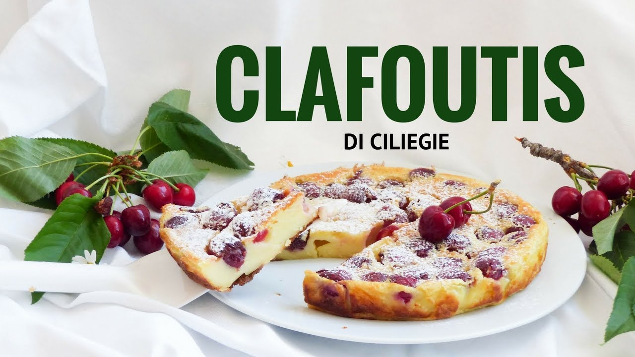 TORTA CILIEGIE FACILE  Clafoutis di ciliegie senza bilancia- RICETTE DI GABRI Kitchen Brasita