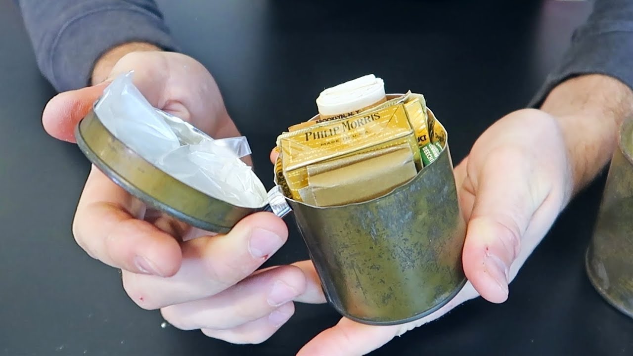 Unboxing 1950s C Ration Military MRE Accessory Packets