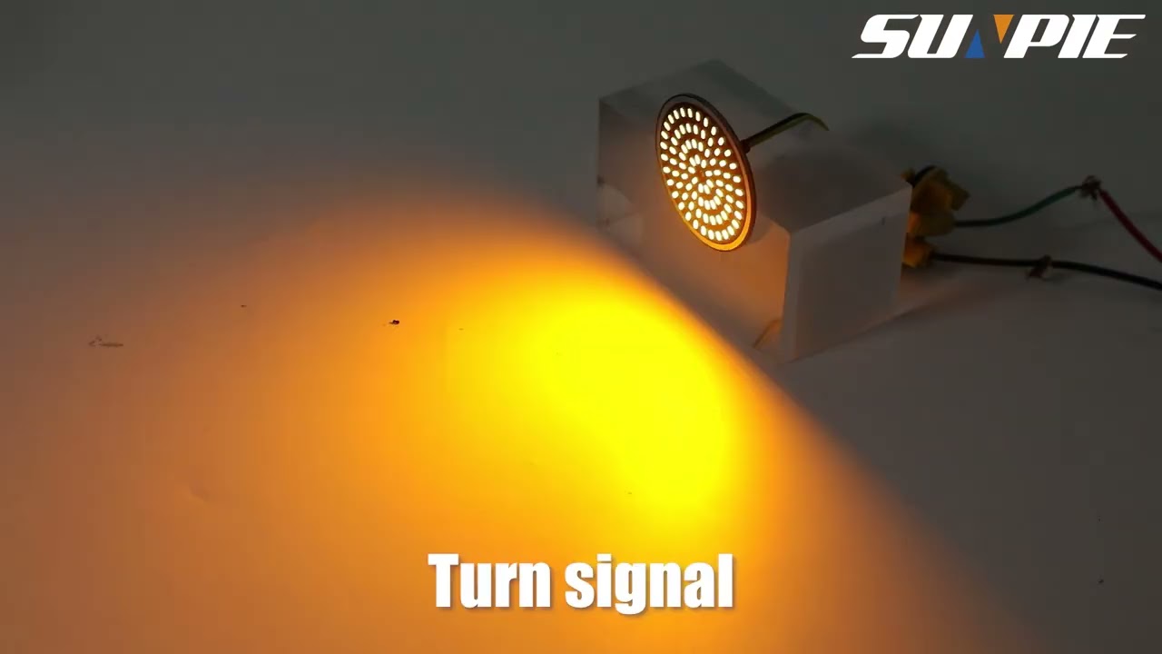 1156 Harley single contact Amber LED rear turn signal demonstration video  -  Sunpie