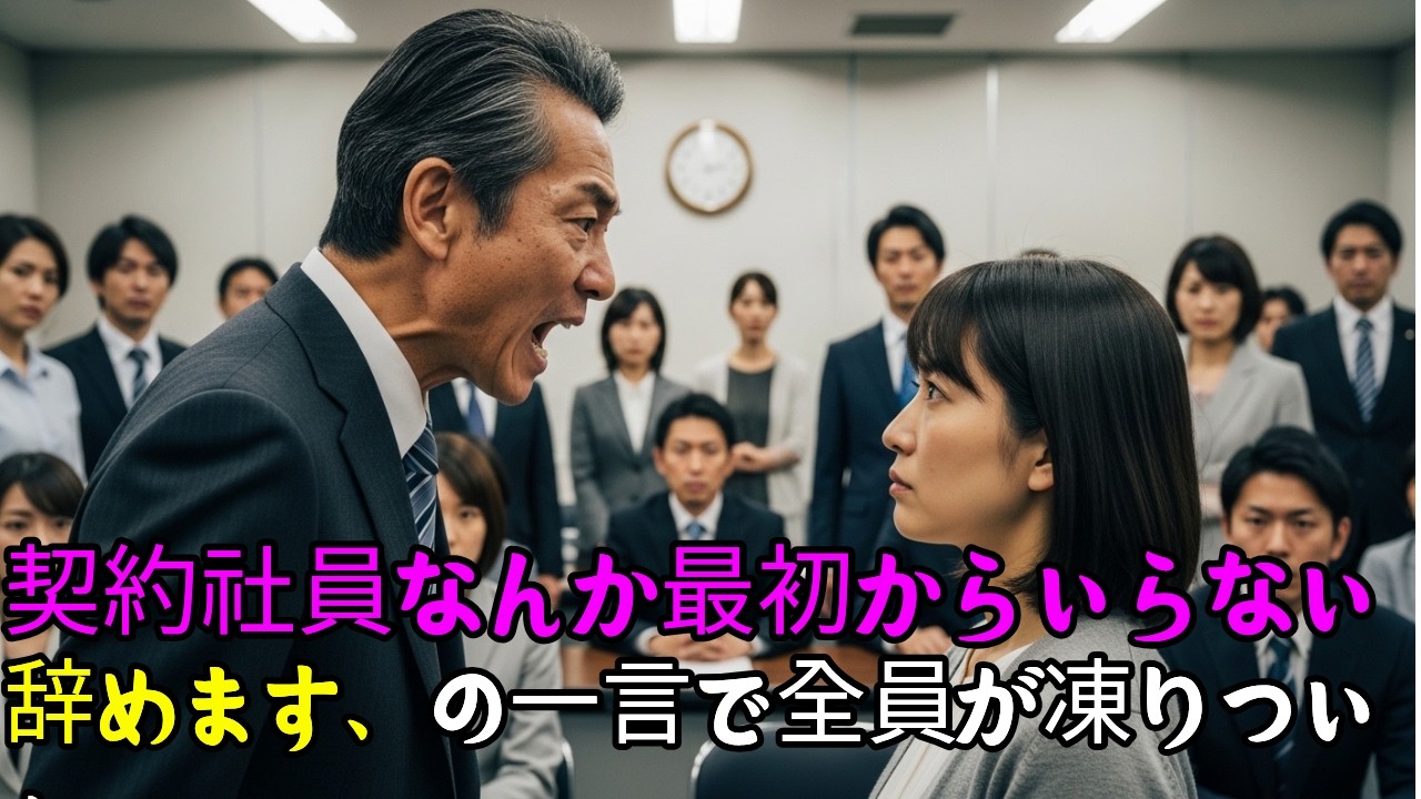 契約社員なんか最初からいらない…辞めます、の一言で全員が凍りついた