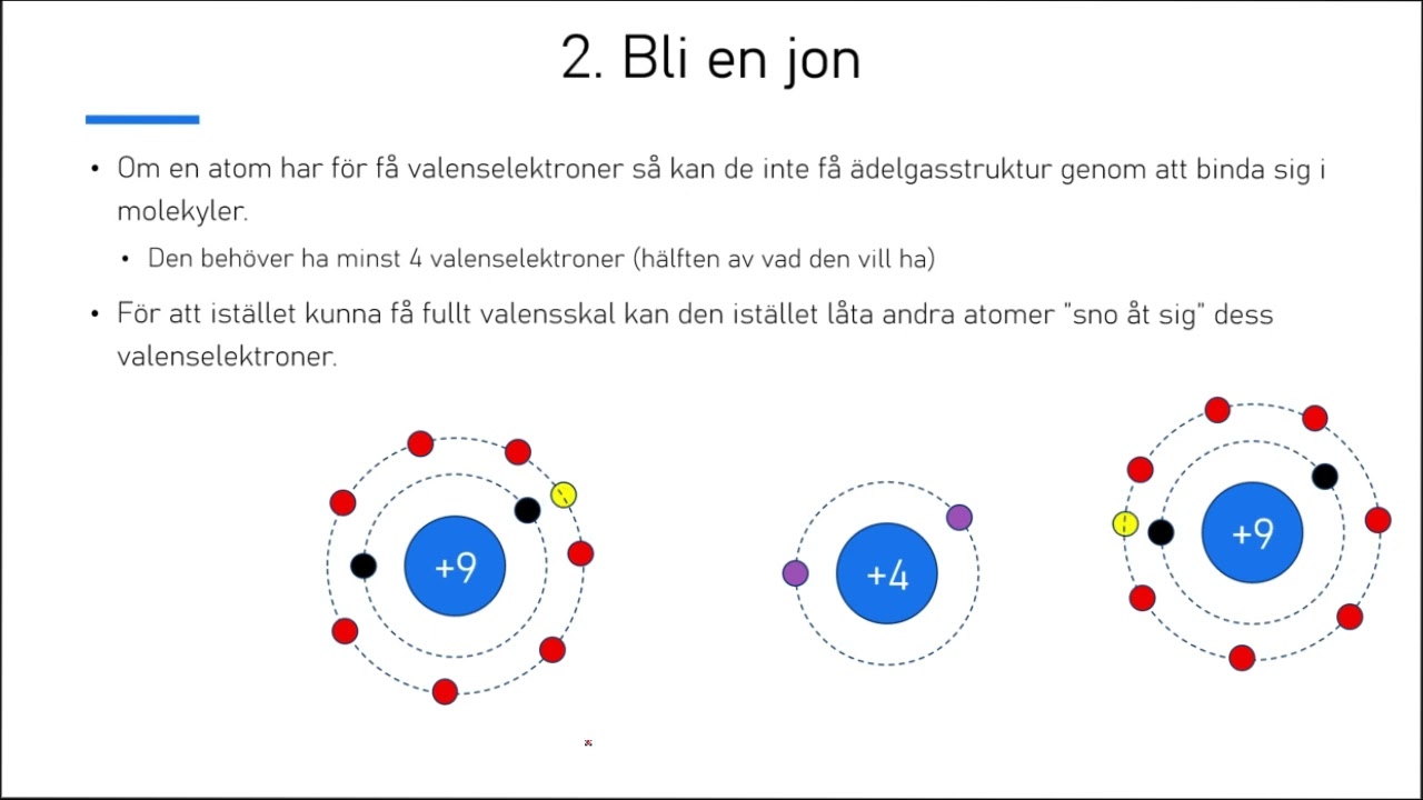 Jonbindning, att ge bort elektroner