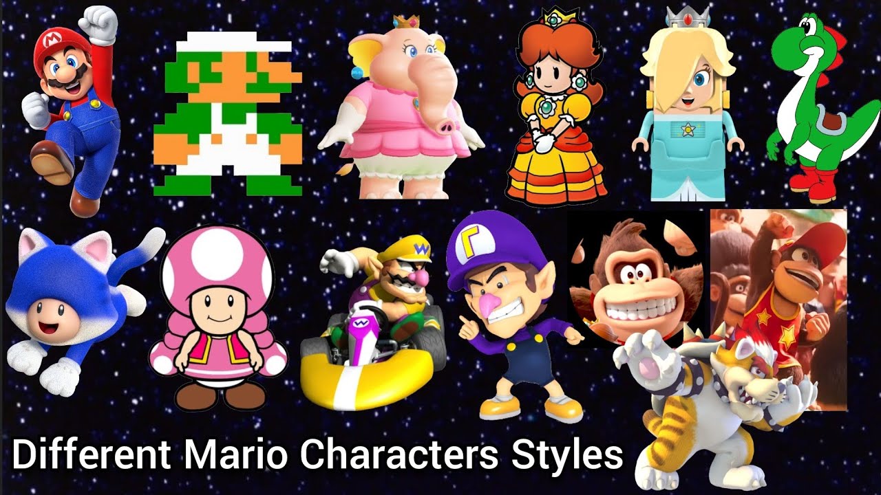Mario Characters In Different Versions