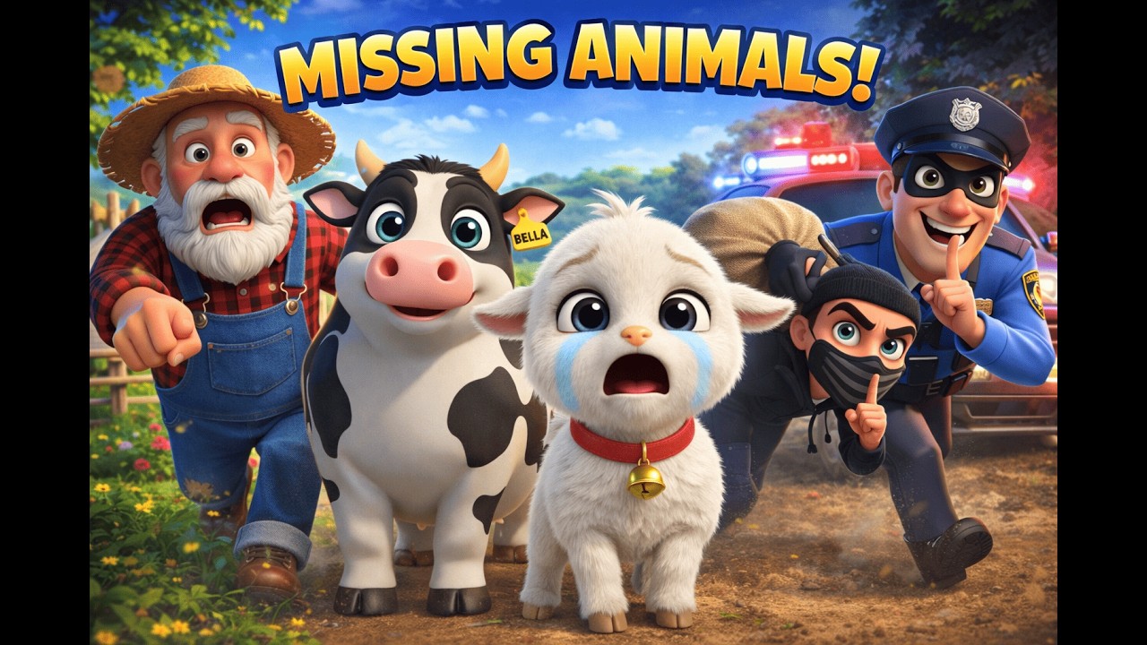 Farm Animal Theft Mystery 🚓 | Police Chase & Farm Animal Rescue Adventure for Kids 3D