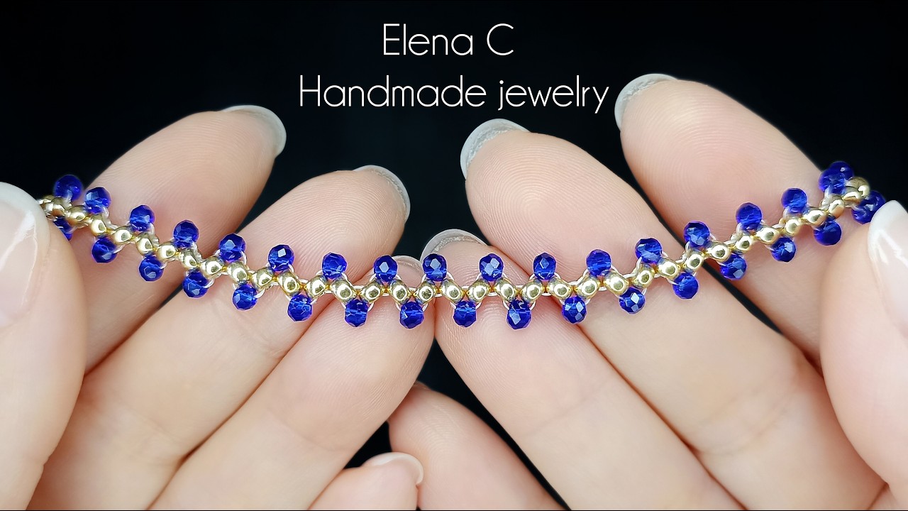 Очень Простой Браслет из бисера и бусин Украшения своими руками Easy and Beautiful Beaded Bracelet