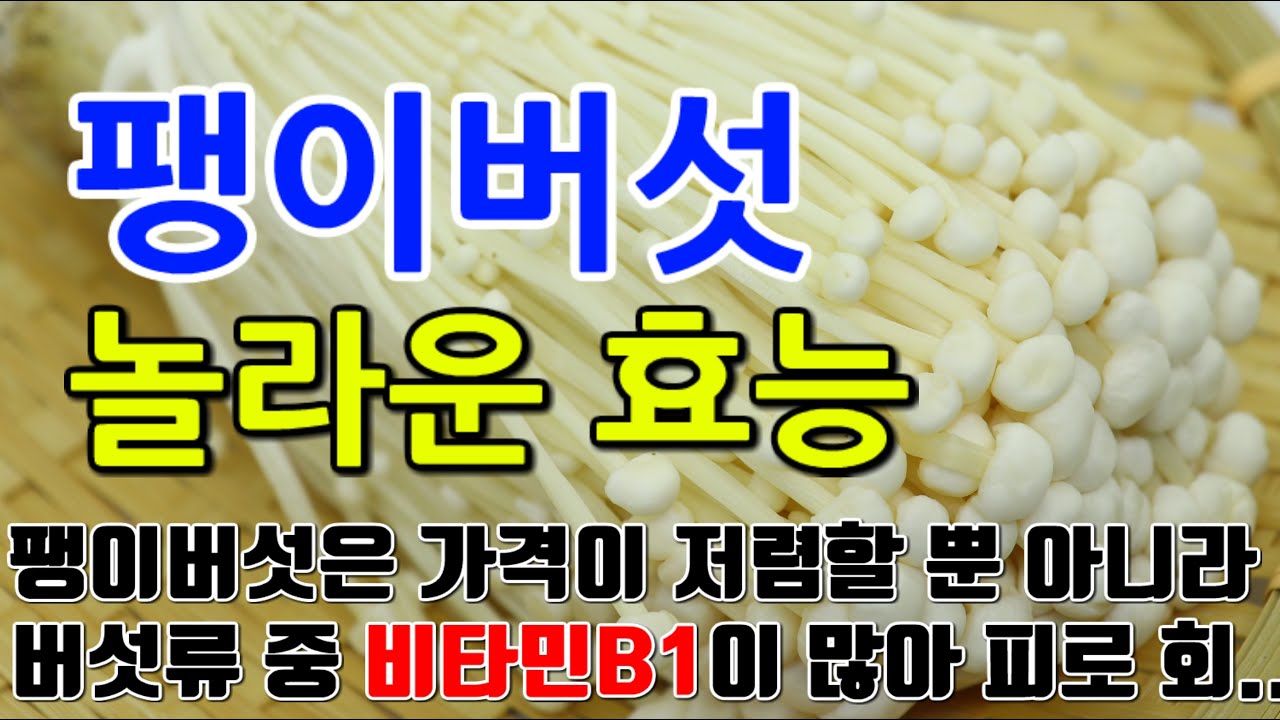 팽이버섯의 놀라운 효능 8가지 & 부작용 / 