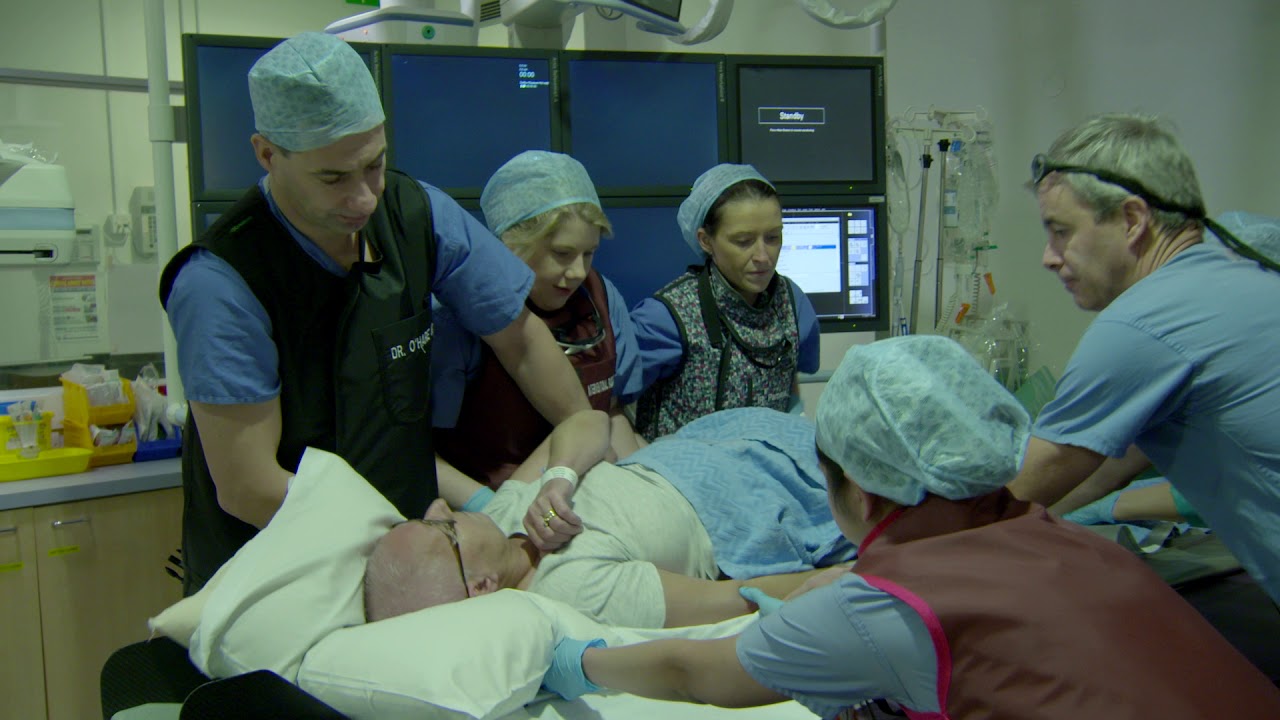 Stroke team carry out a thrombectomy procedure at Beaumont Hospital