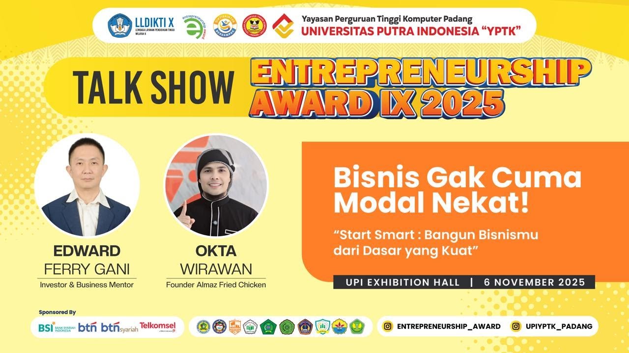 TALKSHOW ENTREPRENEURSHIP AWARD IX 2025 | UPI EXHIBITION HALL | 6 NOVEMBER 2025