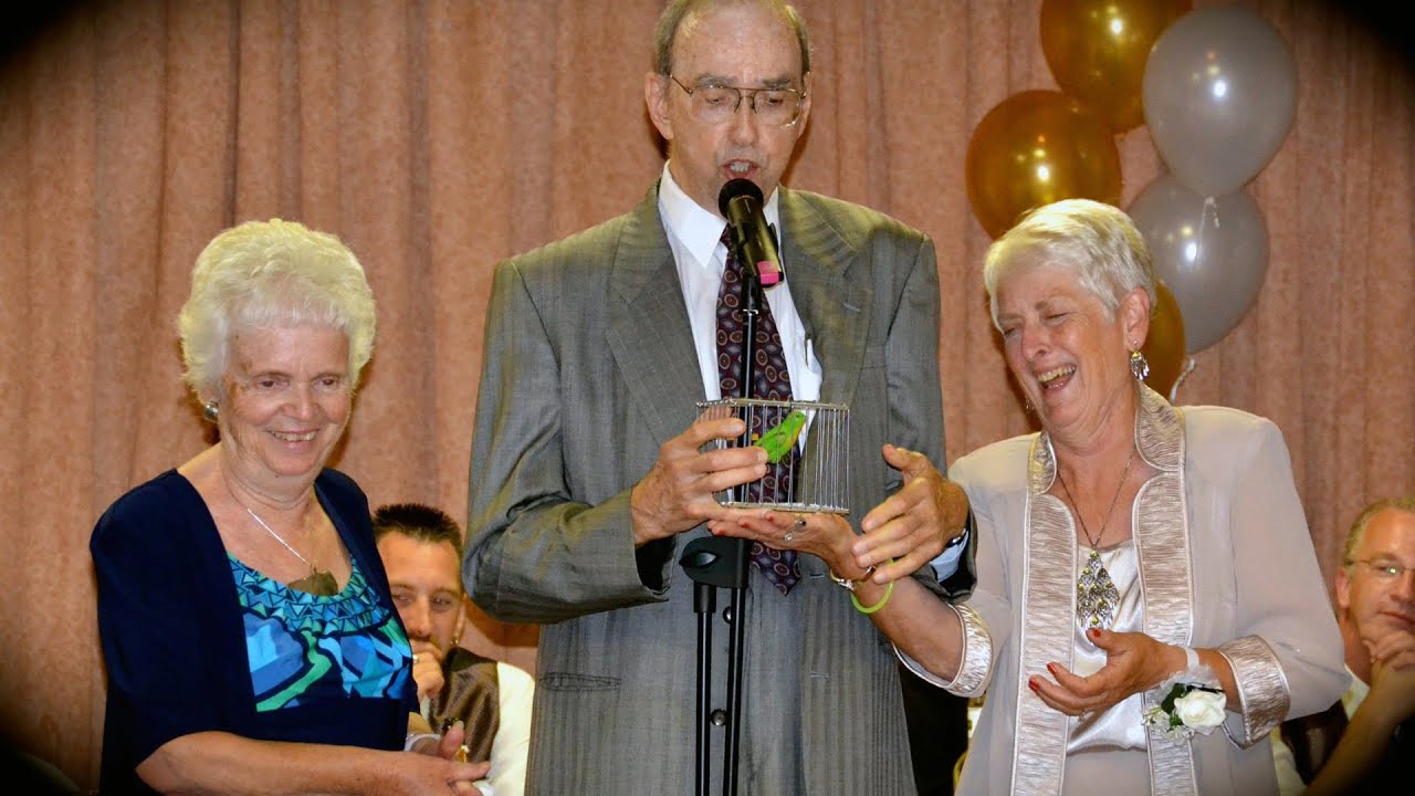85 year old Walter Blaney entertains wedding guests!