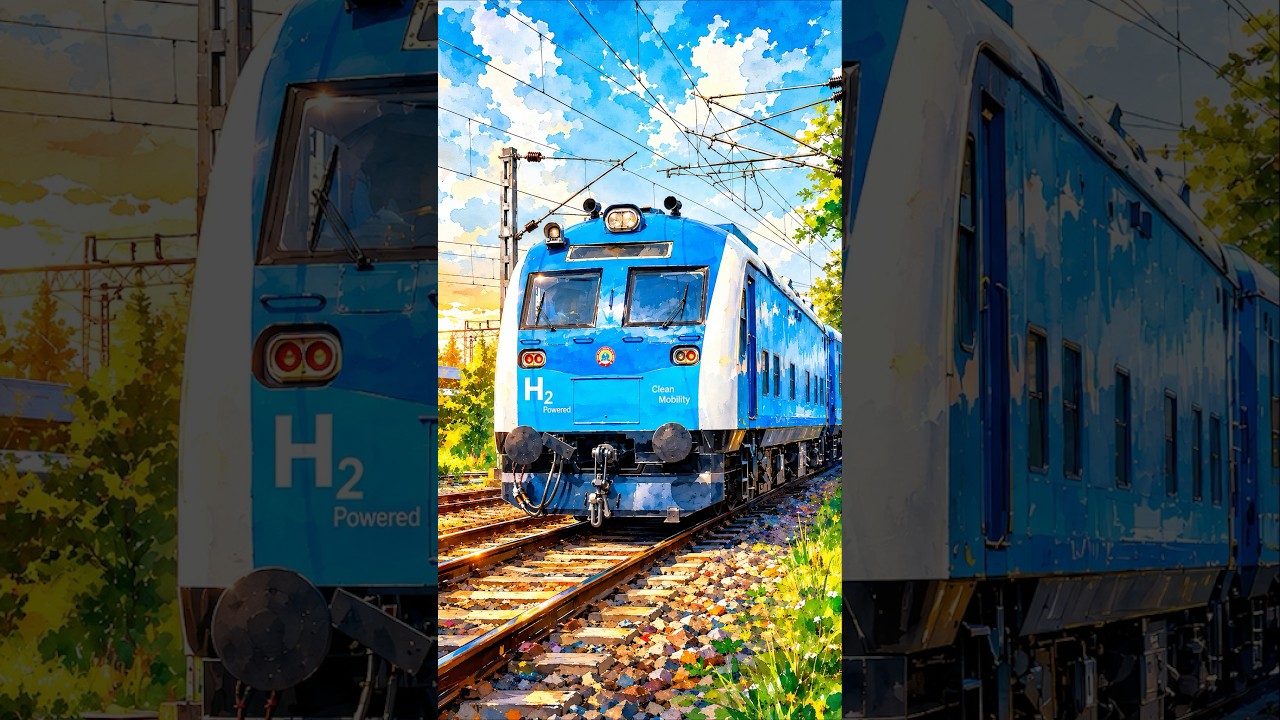 India&rsquo;s first Hydrogen Train is here!*🇮🇳 #hydrogen #train #innovation #technology #water