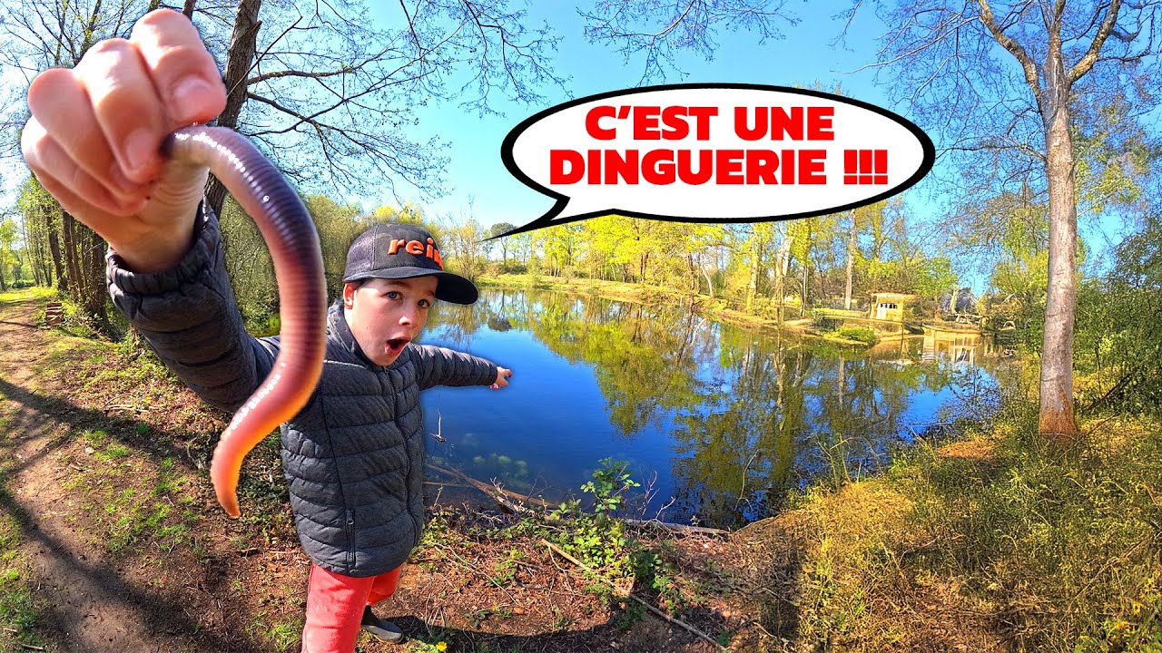 &Eacute;norme Poisson Inattendu en P&ecirc;chant au Vers de Terre !!!