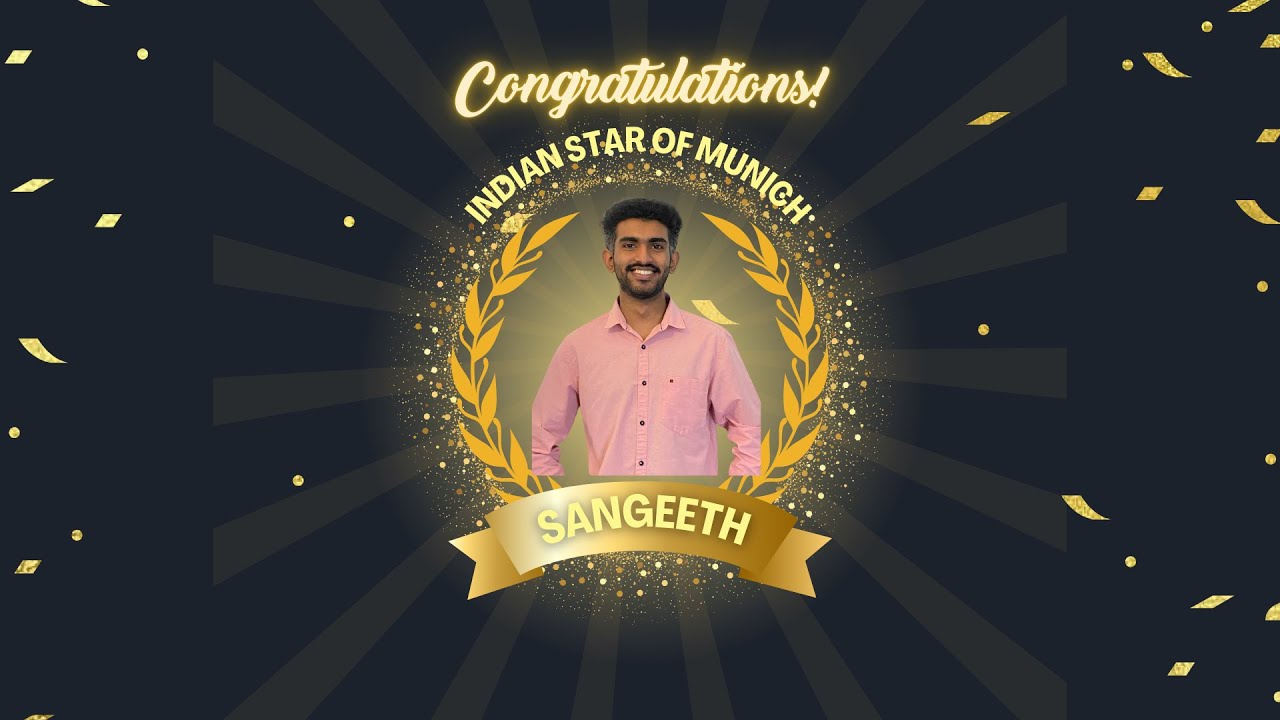 Sangeeth is the Indian Star of Munich 2024
