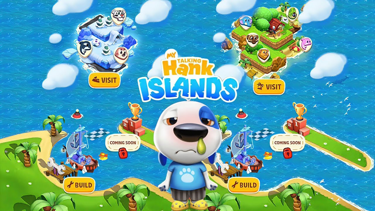 New Update!!! My Talking Hank: Islands Gameplay (Android, iOS Game) #tomhappy 