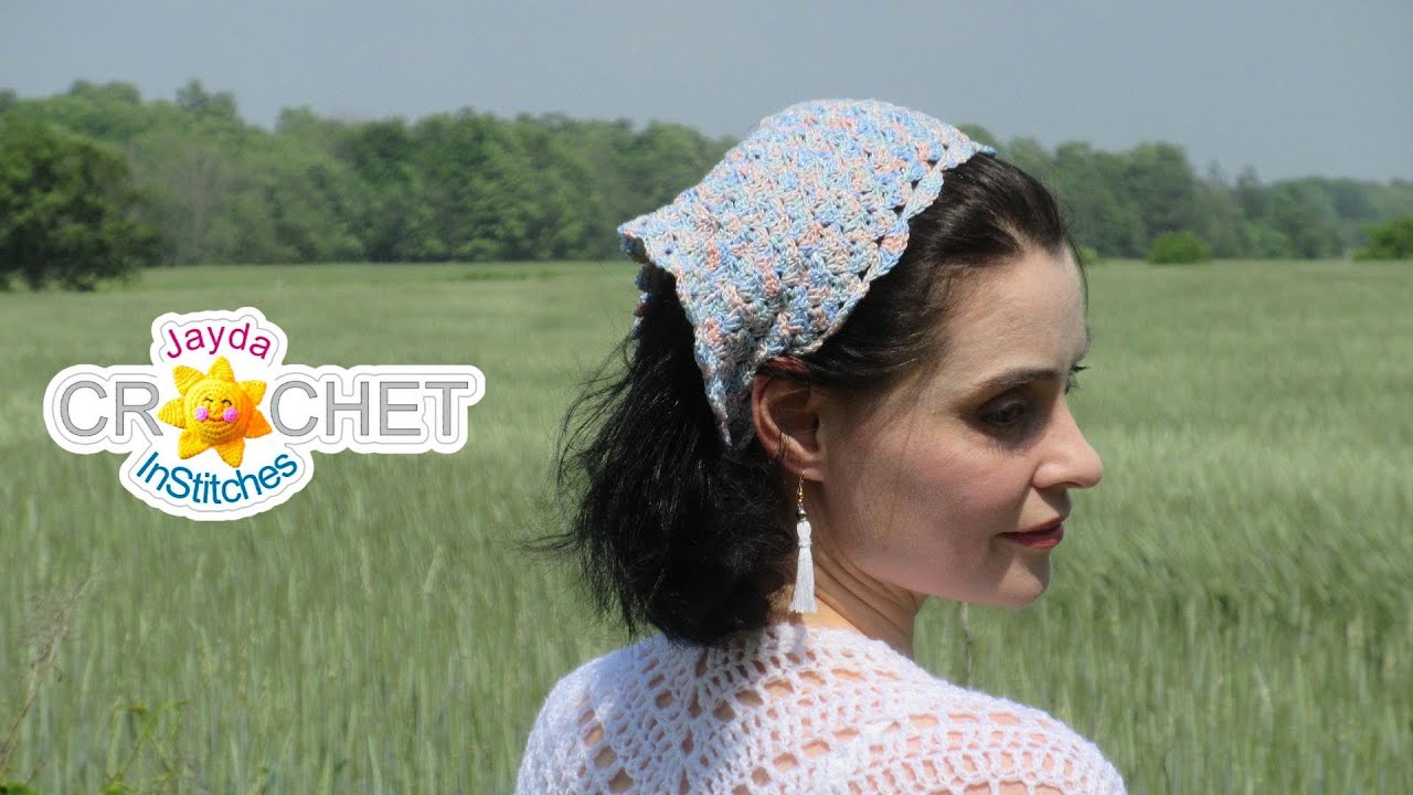Summer Breeze Kerchief using Lion Brand Summer Nights Yarn - Crochet Pattern & Tutorial