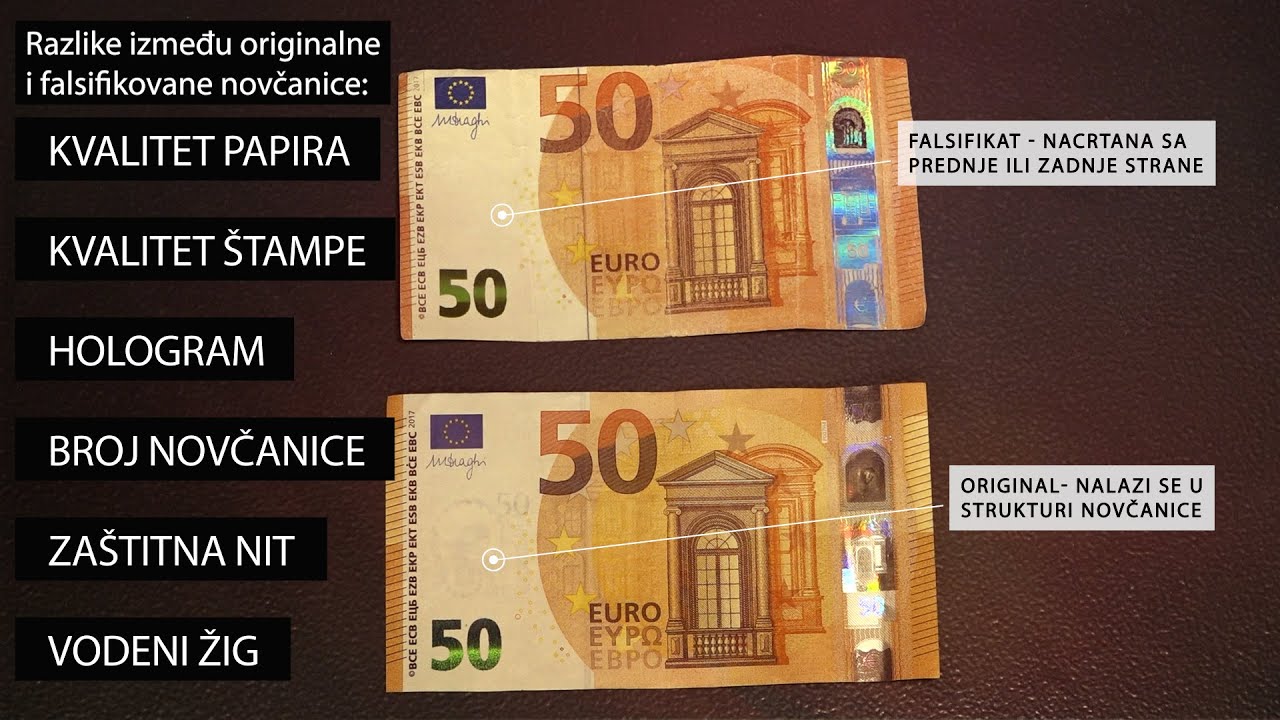 Lažna novčanica od 50 evra kruži Beogradom: Samo ovako ćete prepoznati falsifikat