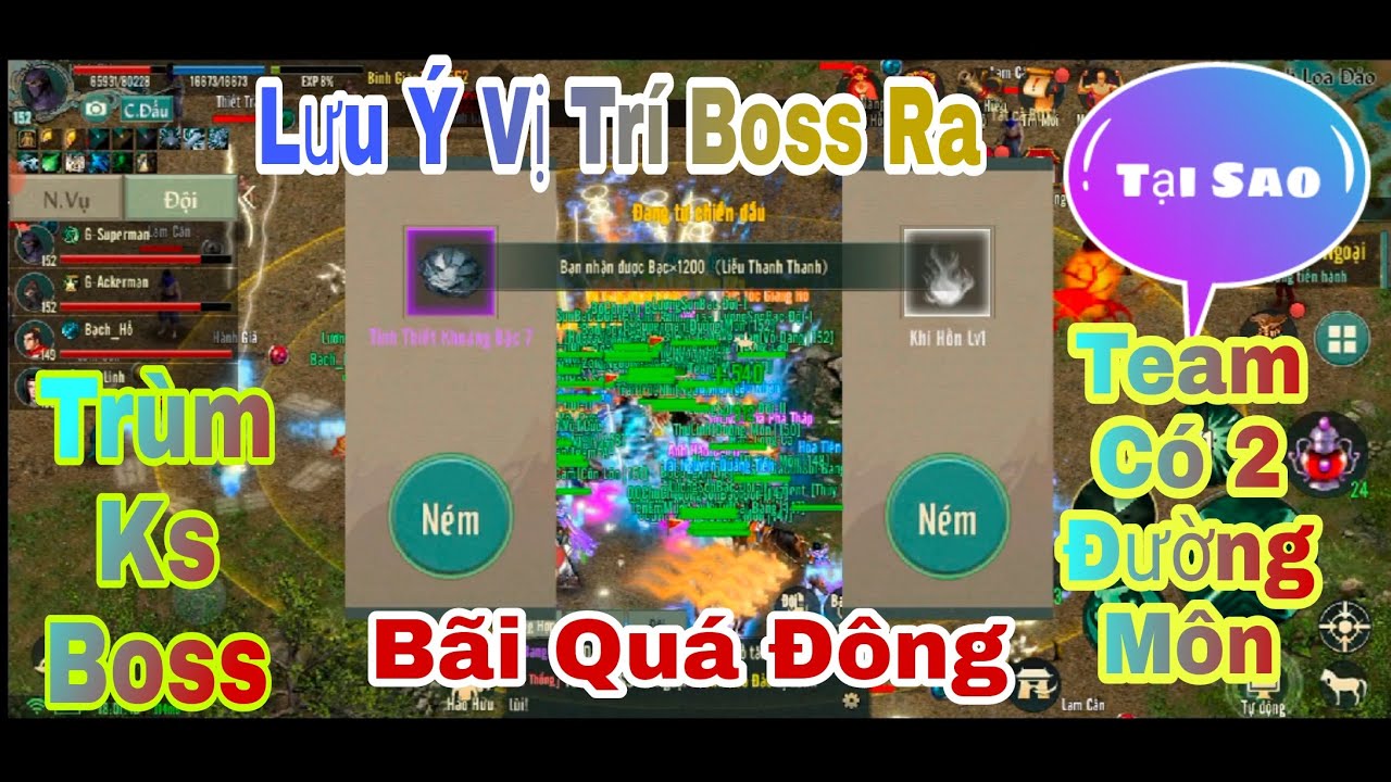 VLTK 1 Mobile - Săn Boss D&atilde; Ngoại V&agrave; Lưu &Yacute; Vị Tr&iacute; Con Boss Xuất Hiện