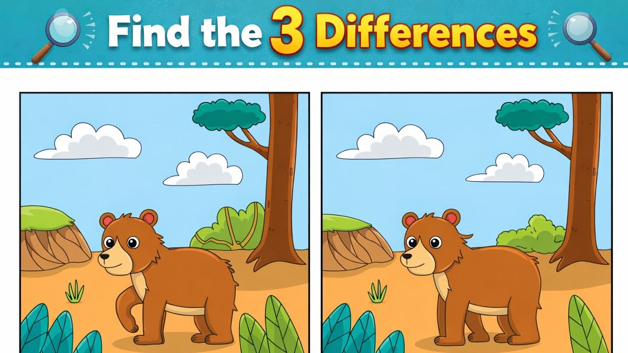 🐻 Find 3 Differences LIVE 🔥 | Animal Puzzle Challenge | Only Sharp Eyes Can Spot!