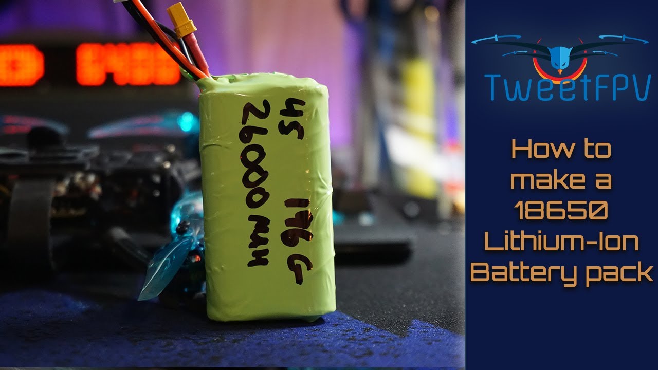 How to make your own 4s 18650  Lithium-Ion battery pack. #lion #fpv #4LR