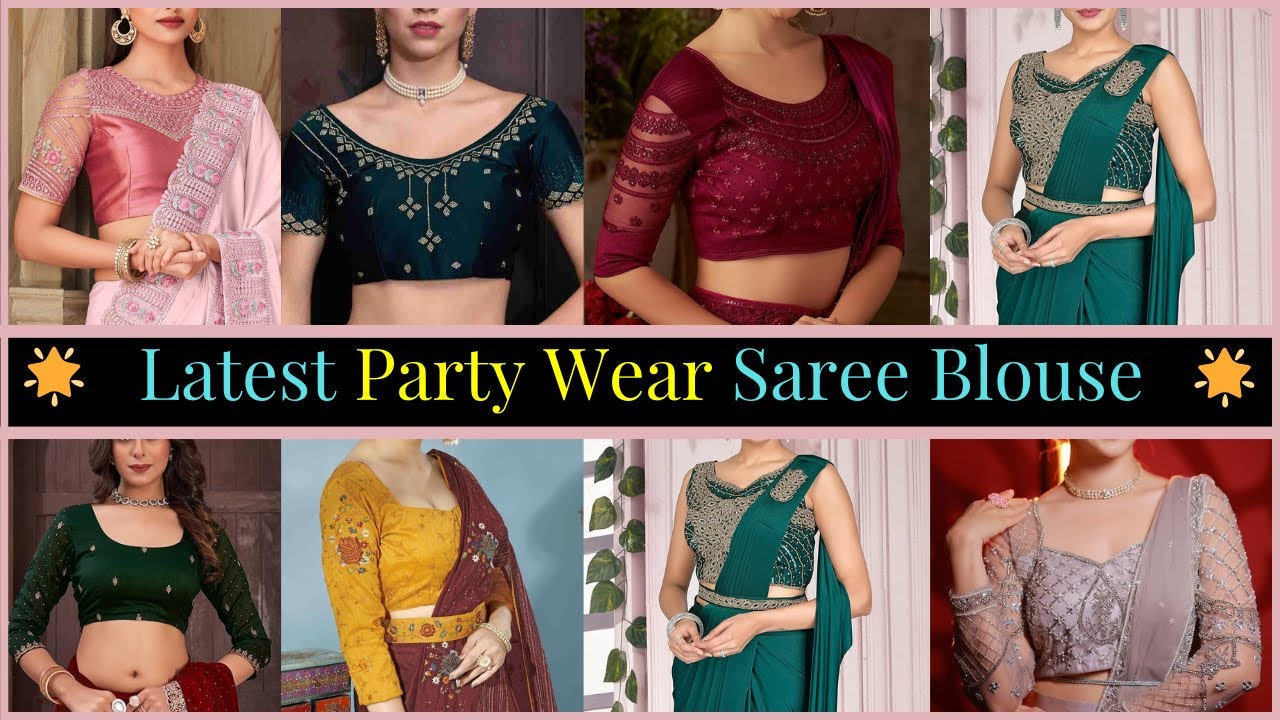 ✨ Trending Party Wear Saree Blouse Designs 2025 | Stylish Saree Blouse for Party & Wedding Look