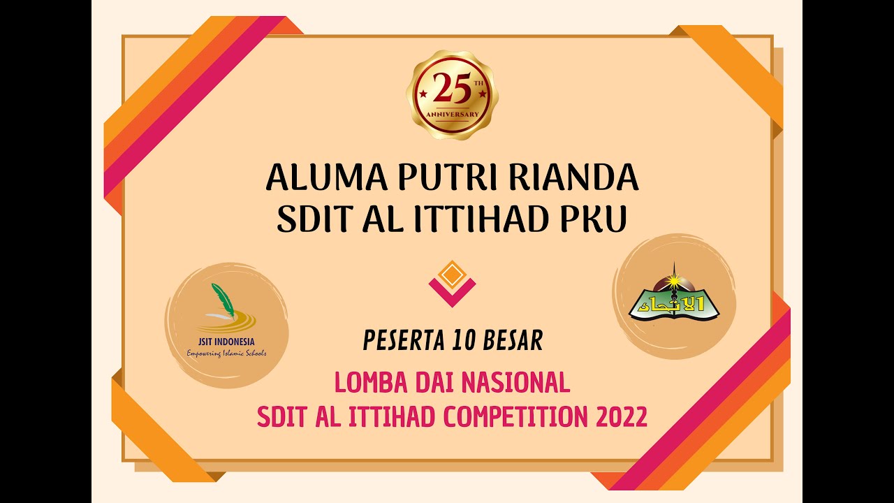 ALUMA PUTRI RIANDA || SDIT AL ITTIHAD COMPETITION (SAC) 2022 || LOMBA DA'I NASIONAL