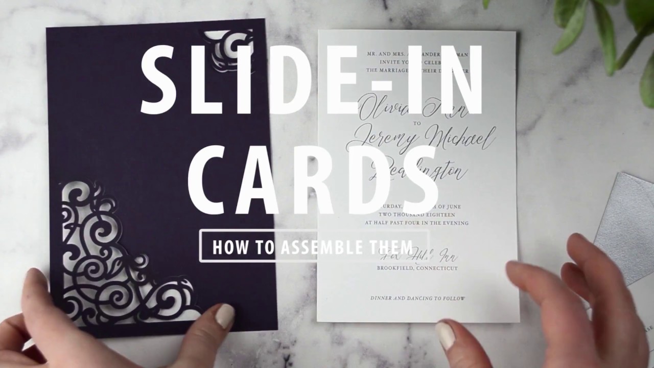 How to Assemble DIY Invitations with Laser Cut Slide-in Cards