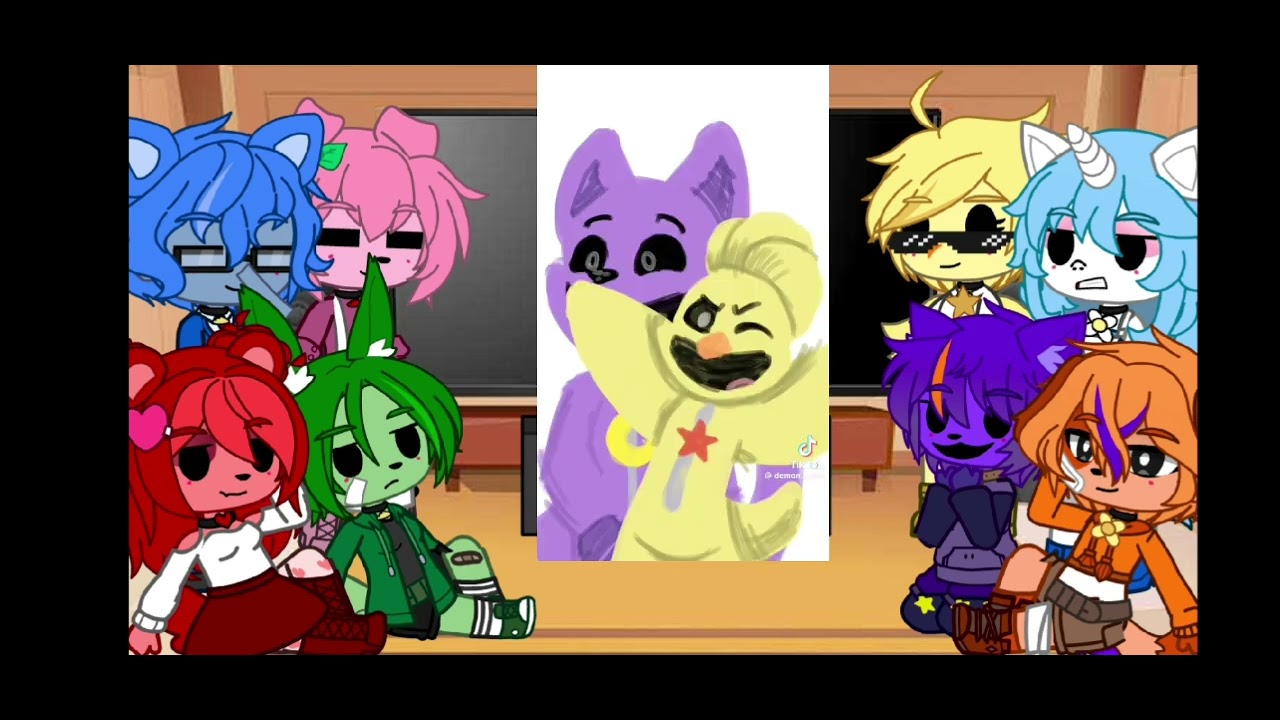 smiling critters react to them || smiling critters poppy playtime chp. 3||