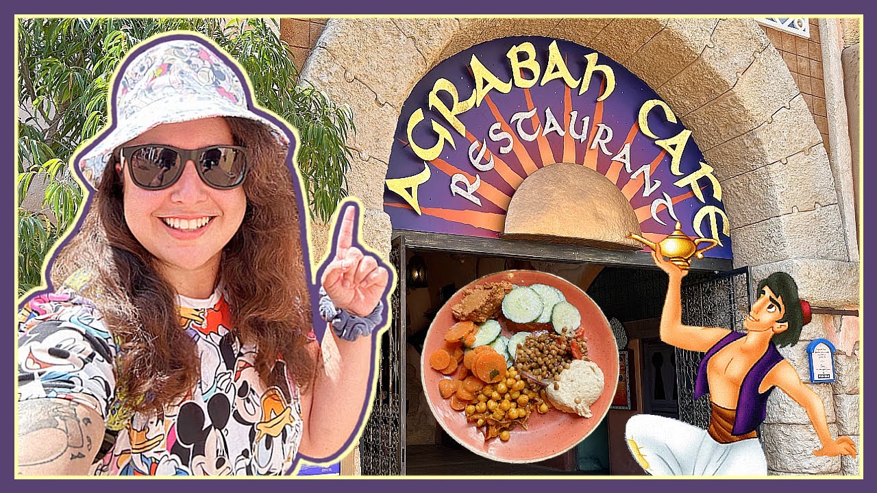 BEST Disneyland Paris BUFFET Restaurant?! AGRABAH CAFE Review 2023 | Vegan & Veggie Friendly