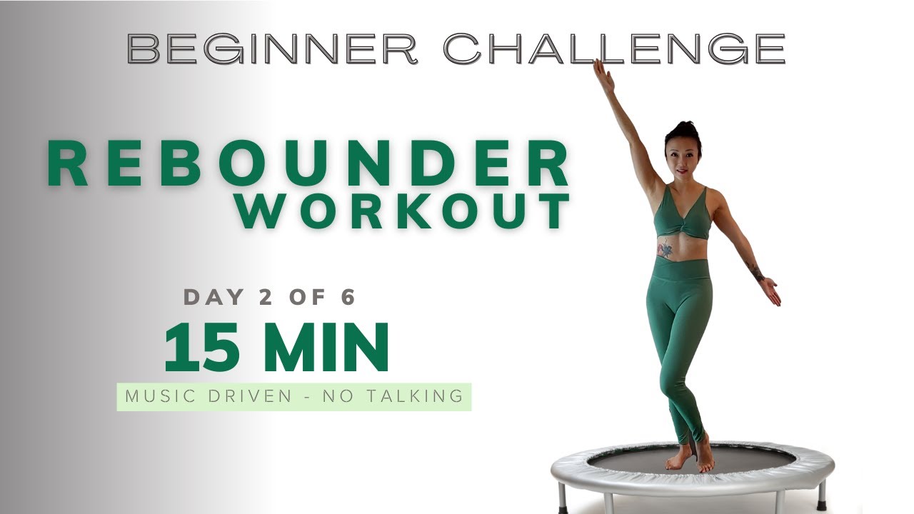 15 Min Rebounder Basics | Mini Trampoline Workout Rebounding Beginner Challenge | Day 2