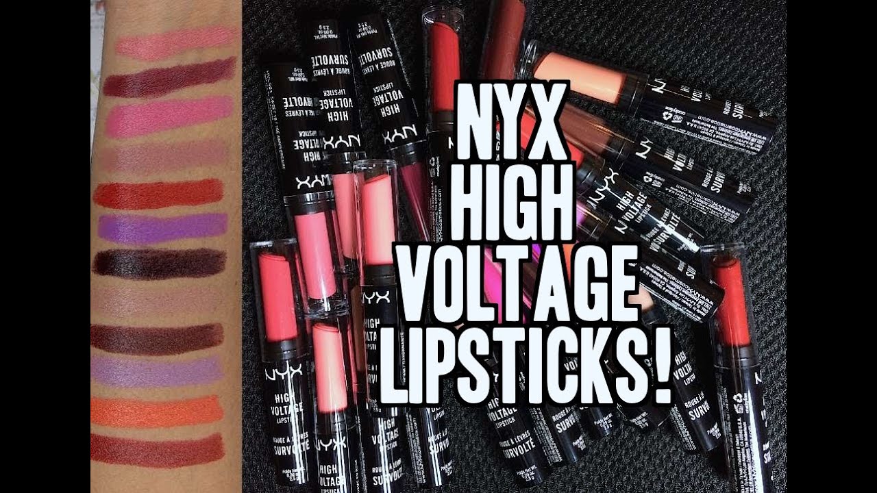 NEW NYX High Voltage Lipsticks: Review + Lip Swatches!