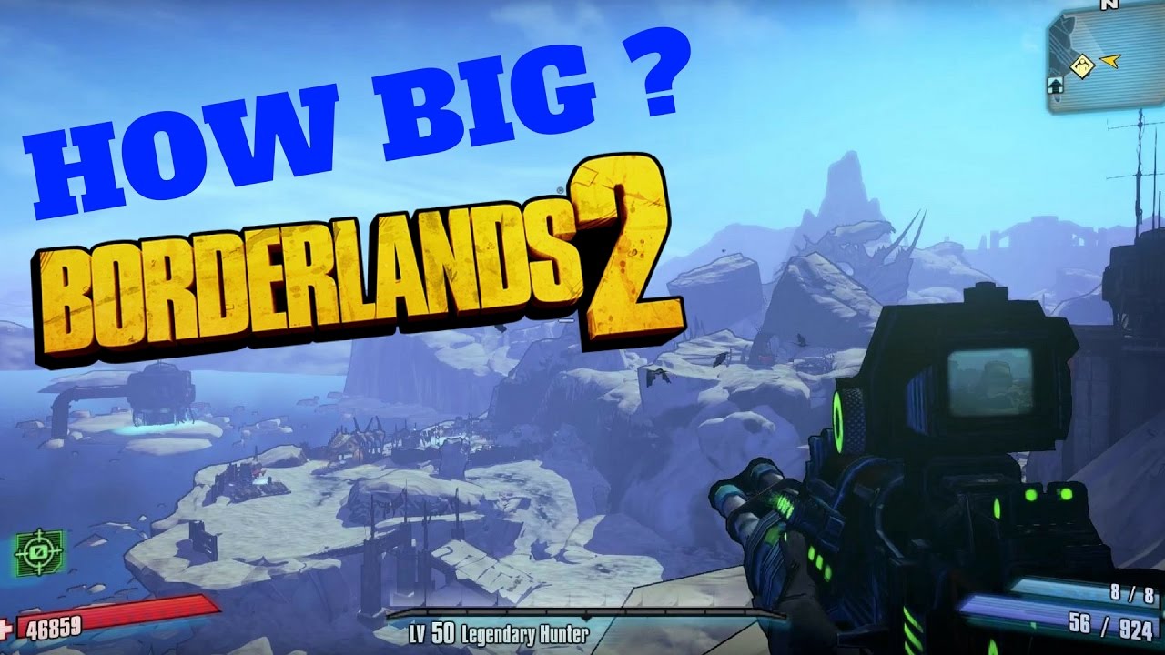 HOW BIG IS THE MAP in Borderlands 2? Map: Three Horns Divide
