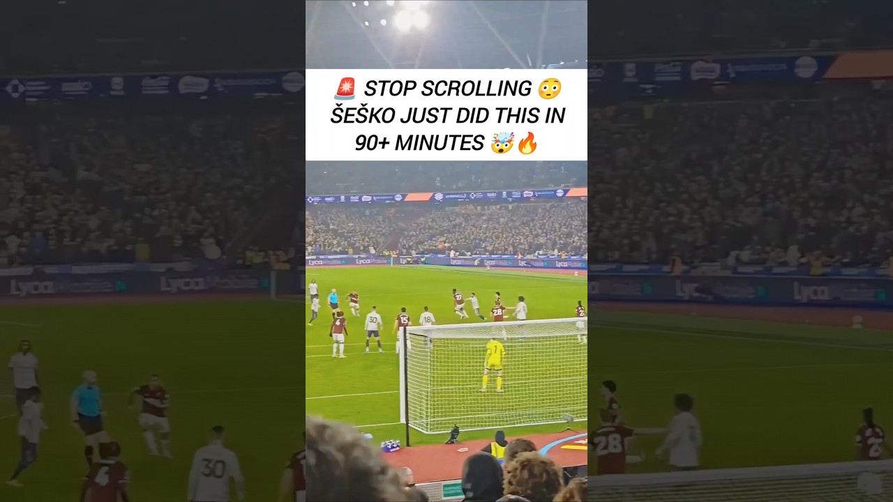 Sesko&rsquo;s 96th-minute GOAL saves Man United vs West Ham ⚽🔥😳 #shorts #manutd #sesko #westham #football