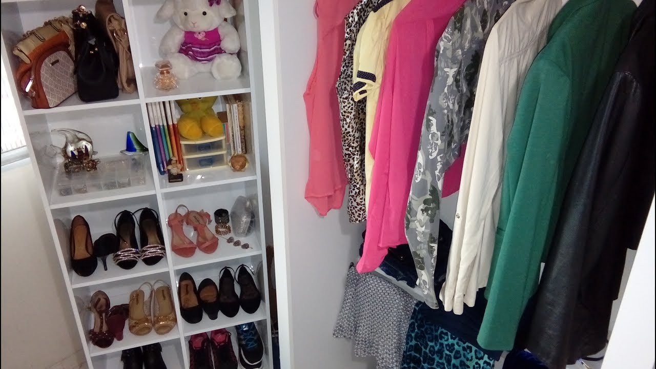 Montei meu Mini Closet sem tirar as portas do guarda roupa e furar a parede! =-)