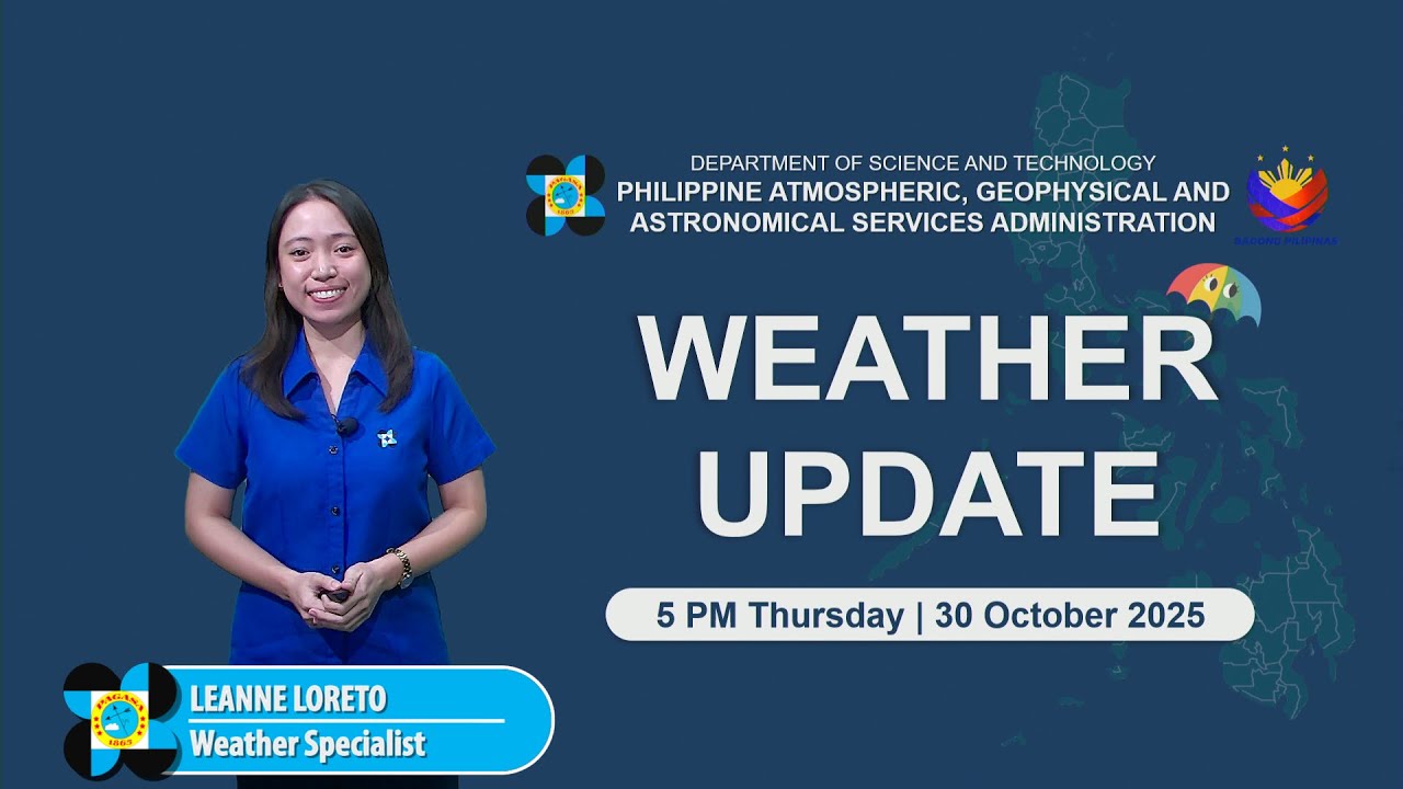 Public Weather Forecast issued at 5 PM | October 30, 2025 - Thursday