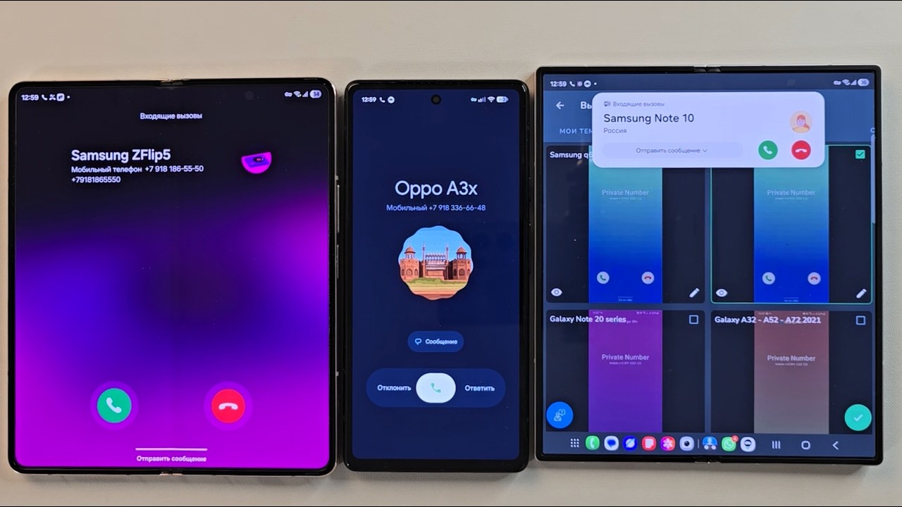 Incoming call& Double Fake call at the Same Time Samsung ZFold 6 Samsung ZFold 4 Pixel Google 6A