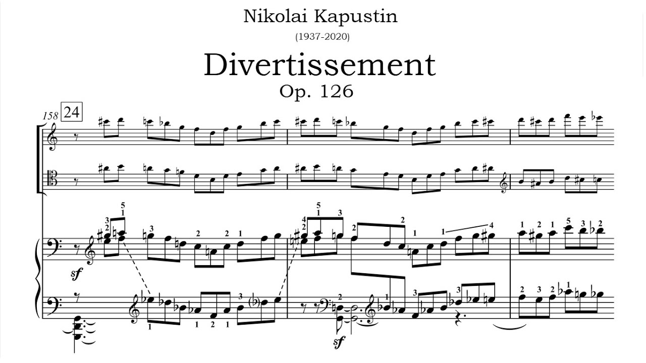 Nikolai Kapustin - Divertissement for Piano Trio, Op. 126 [with score]