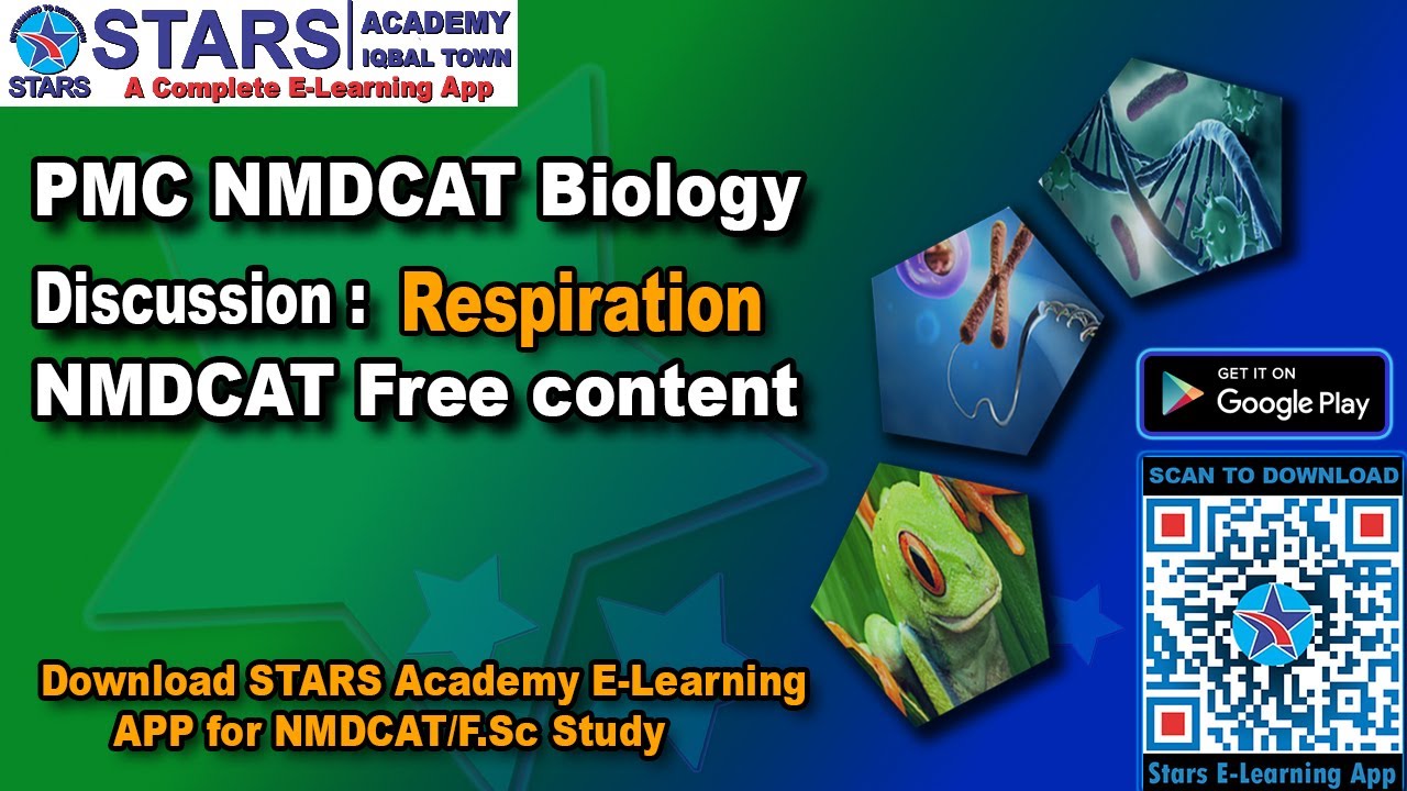 Respiration Chapter MCQS For PMC NMDCAT Preparation by #starsacademy
