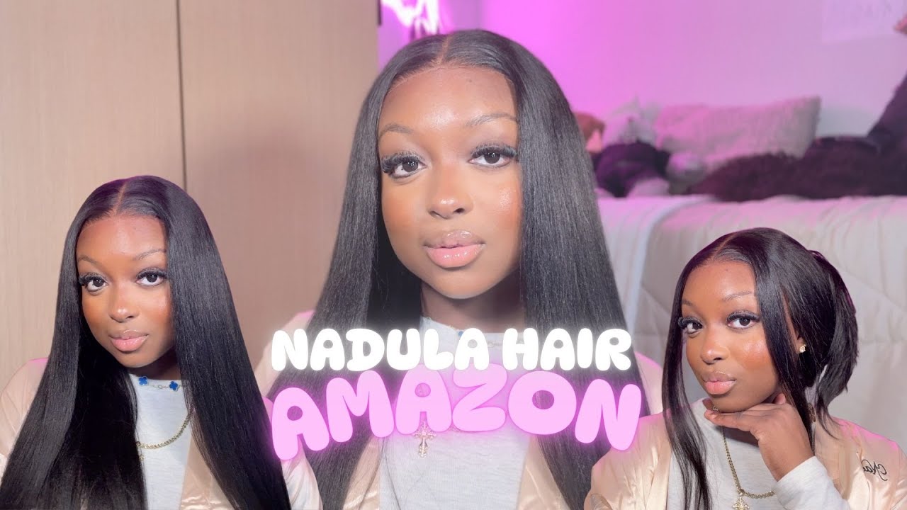 THE BEST GLUELESS YAKI WIG FROM AMAZON??? PREPLUCKED AND PREBLEACHED 🚨💓 @nadulahairamazon