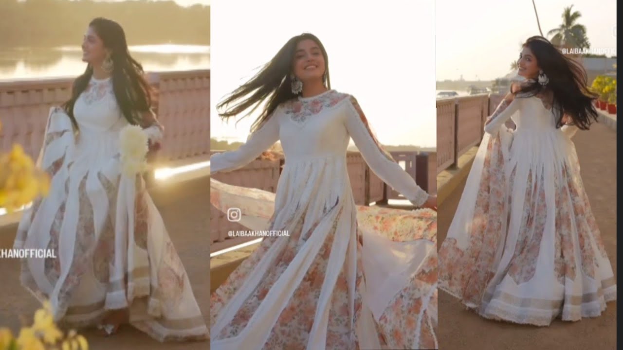 Part 1/🔥Most trendy Laiba Khan inspired outfit cutting and stitching /36 panel party wear anarkali