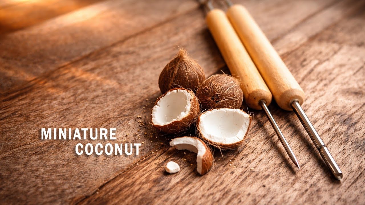 How To Make Miniature Coconut Out of Clay - Tutorial Polymer Clay Miniature