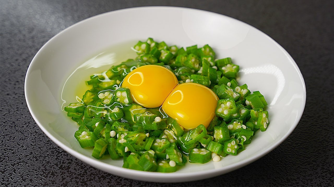 Easy Trick to Make Okra Omelette | Teach you a new way of making Okra & Egg Fry