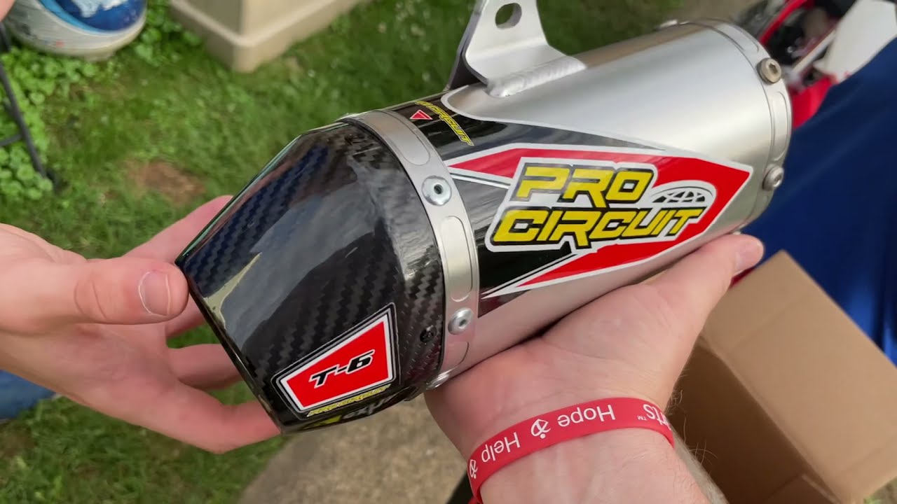 Установка выхлопной системы Honda CRF110F Pro Circuit