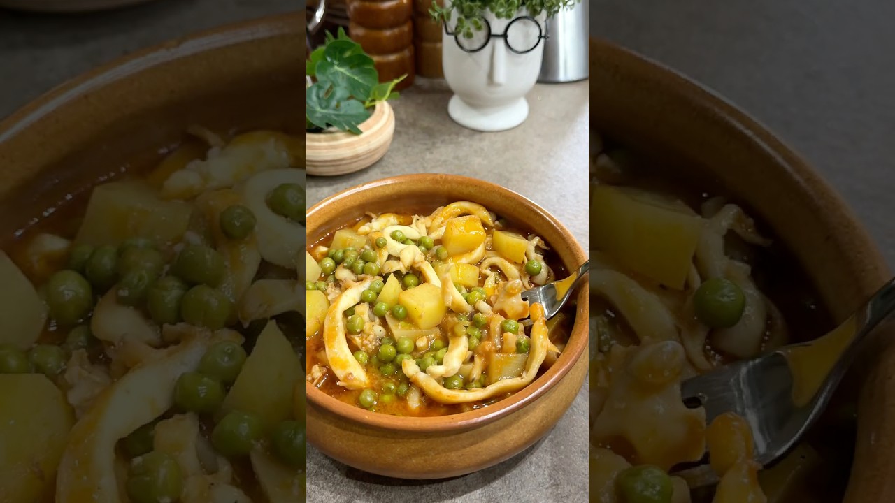 SEPPIE PATATE E PISELLI ALLA NAPOLETANA