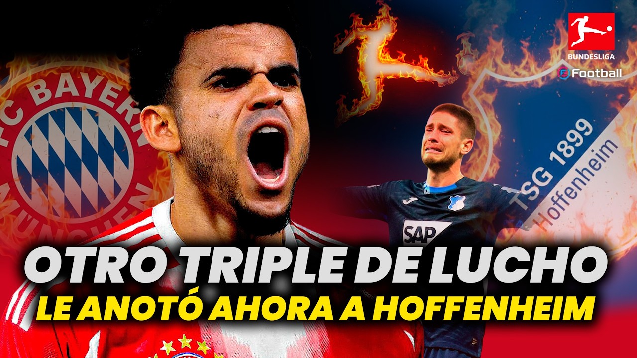 BAYERN GOLEÓ 5 A 0 A HOFFENHEIM con triplete de LUIS DIAZ