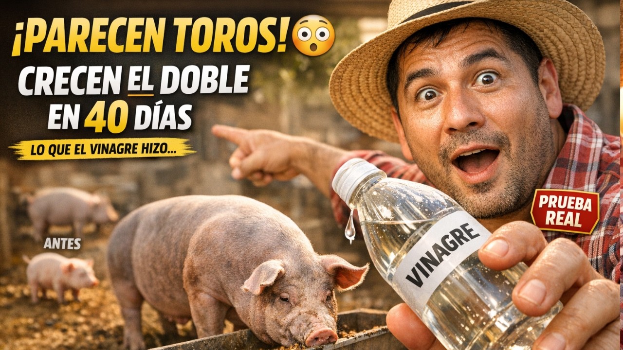 ¡Parecen toros! CRECEN EL DOBLE EN 40 DIAS Lo que el vinagre le hizo a la musculatura de mis cerdos